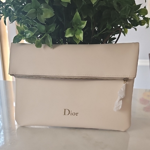 Dior Handbags - Dior Cream Cosmetic/ Clutch Bag